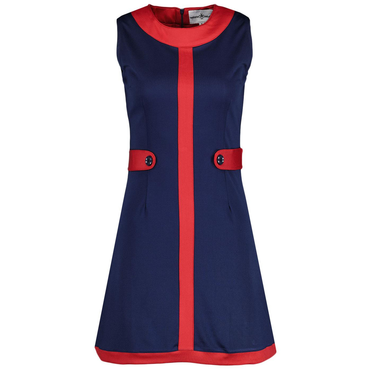 A Go-go MADCAP ENGLAND Mod Centre Stripe Dress N/R