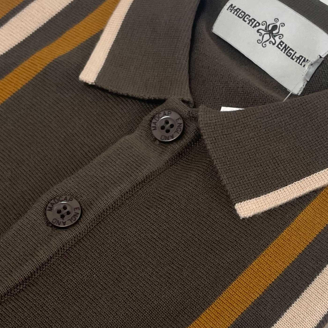 Shockwave Madcap England Abstract Stripe Polo (D)