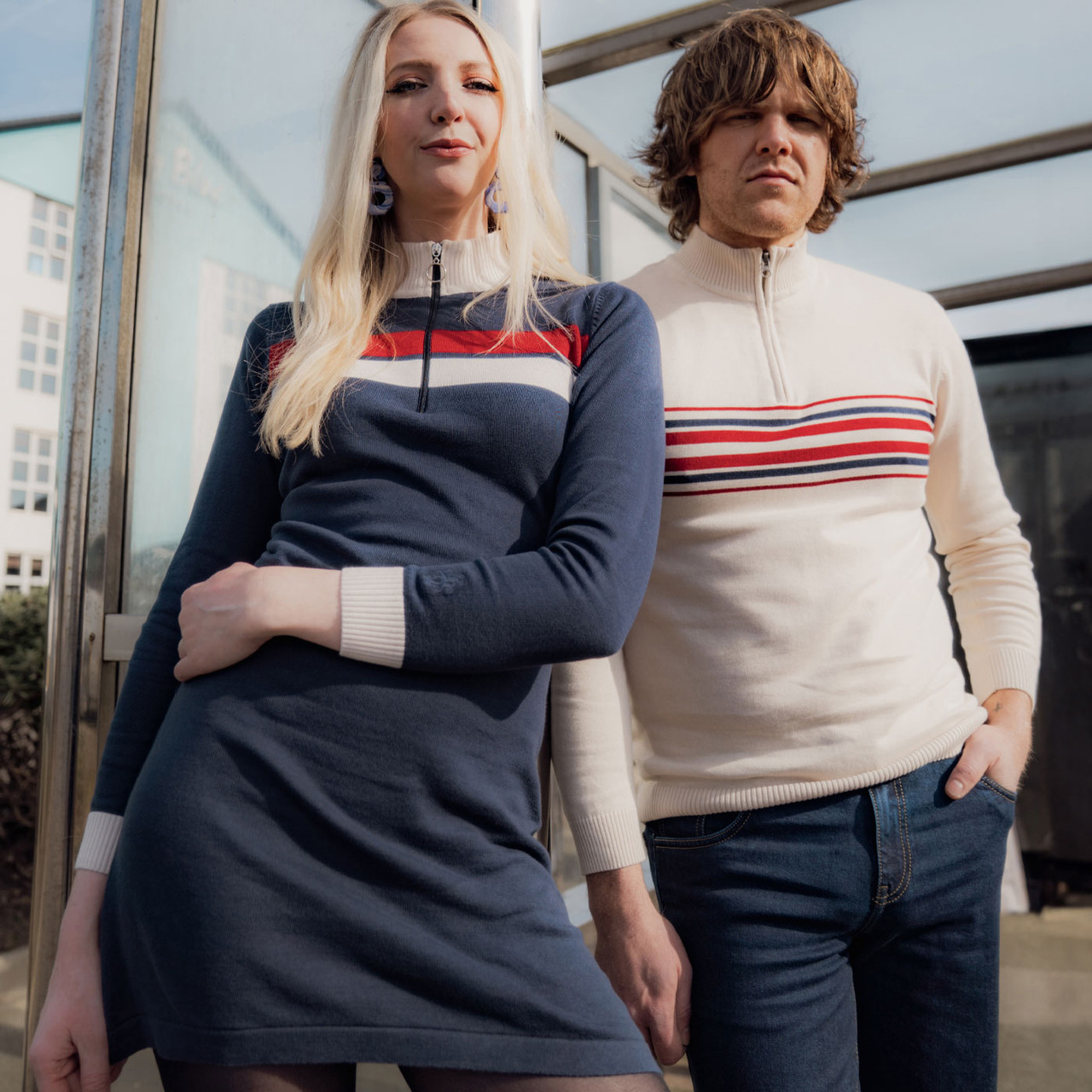 Alice Madcap England Mod Knitted Funnel Neck Dress