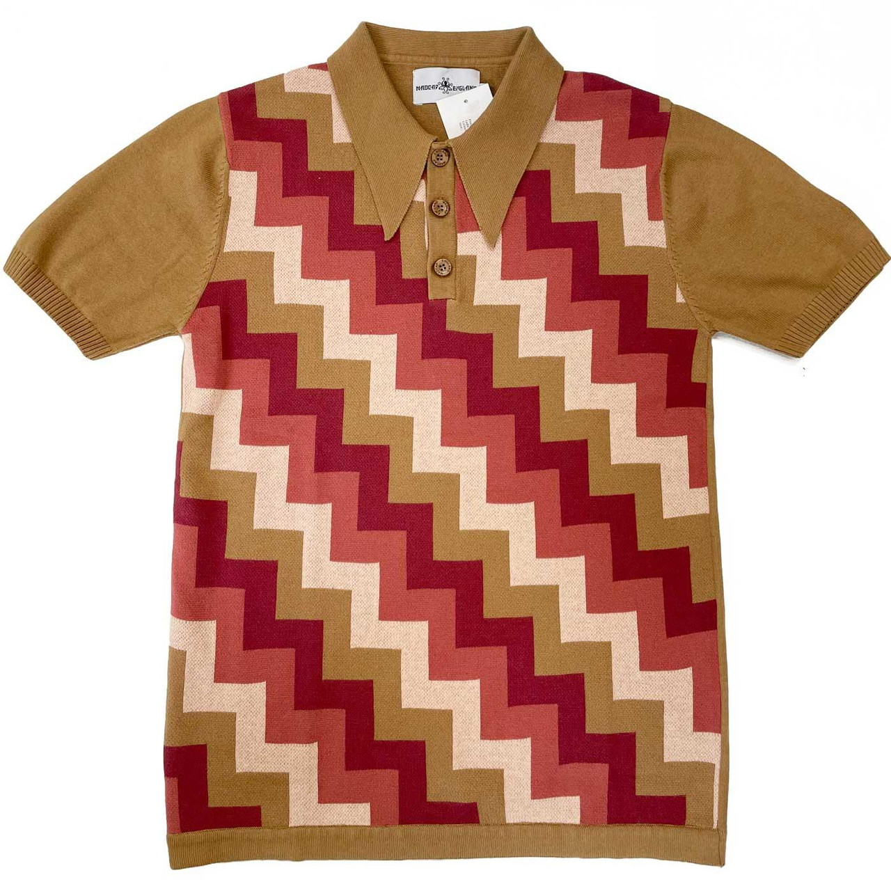 Step On Madcap England 70s Step Jacquard Polo (FL)