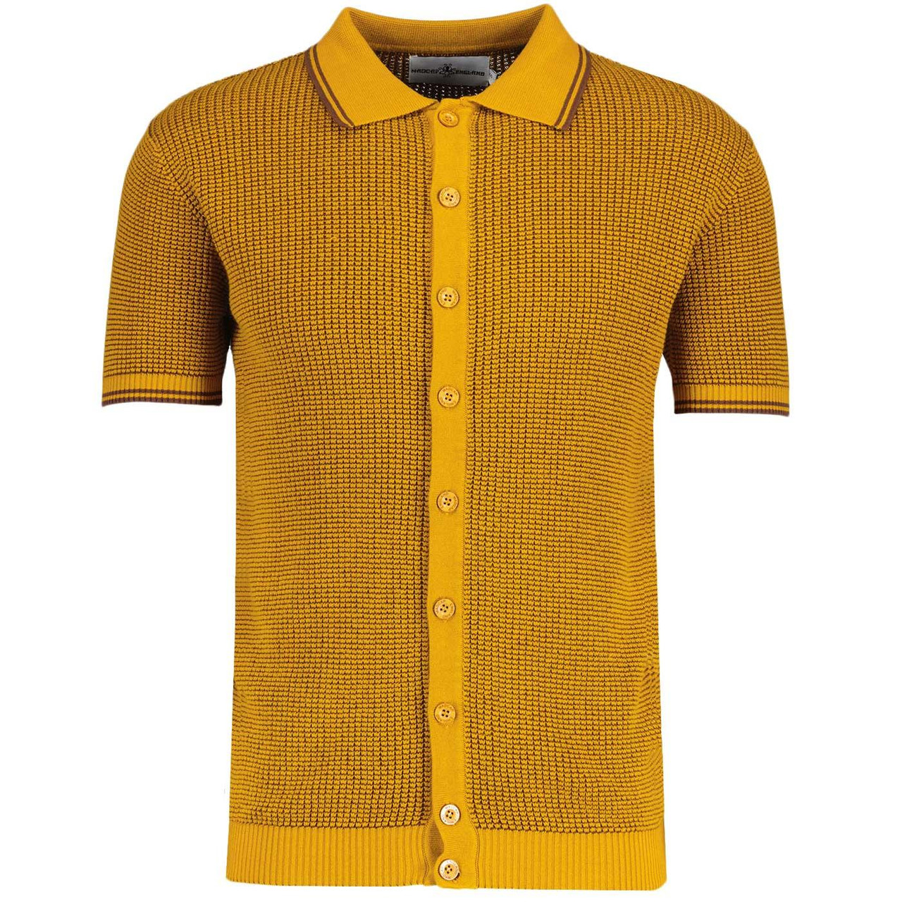 Arrow Madcap England Waffle Knit Polo Cardigan BT
