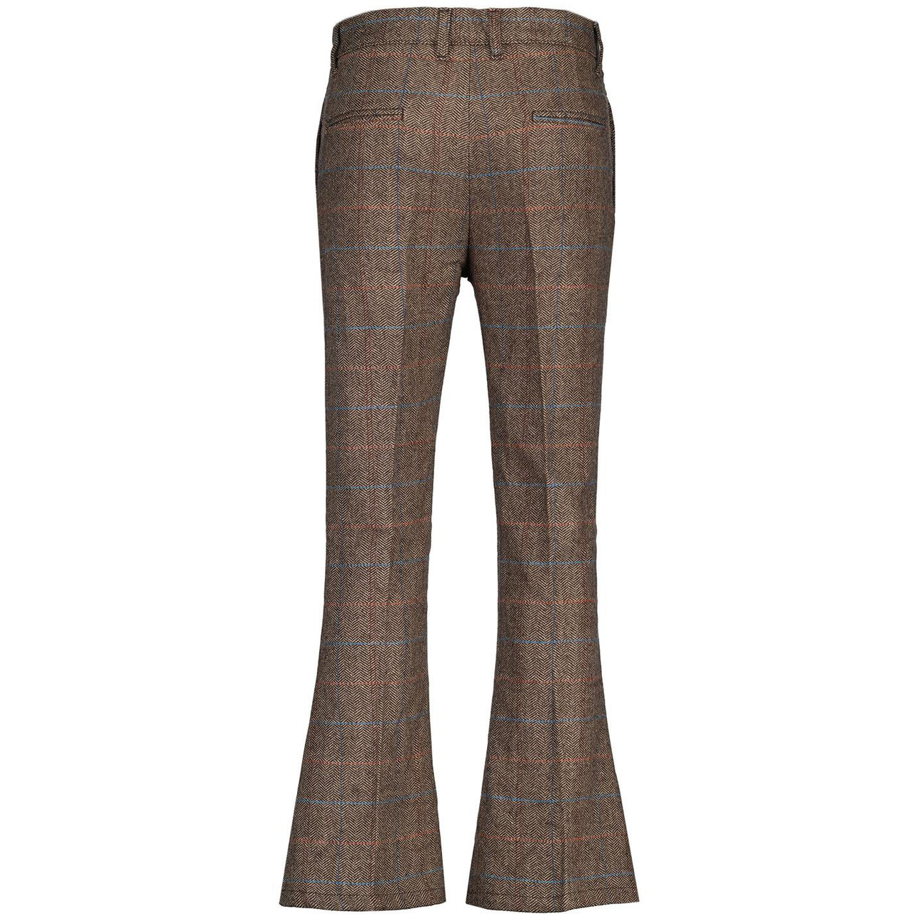 Madcap England Retro Herringbone Wool Check Flares