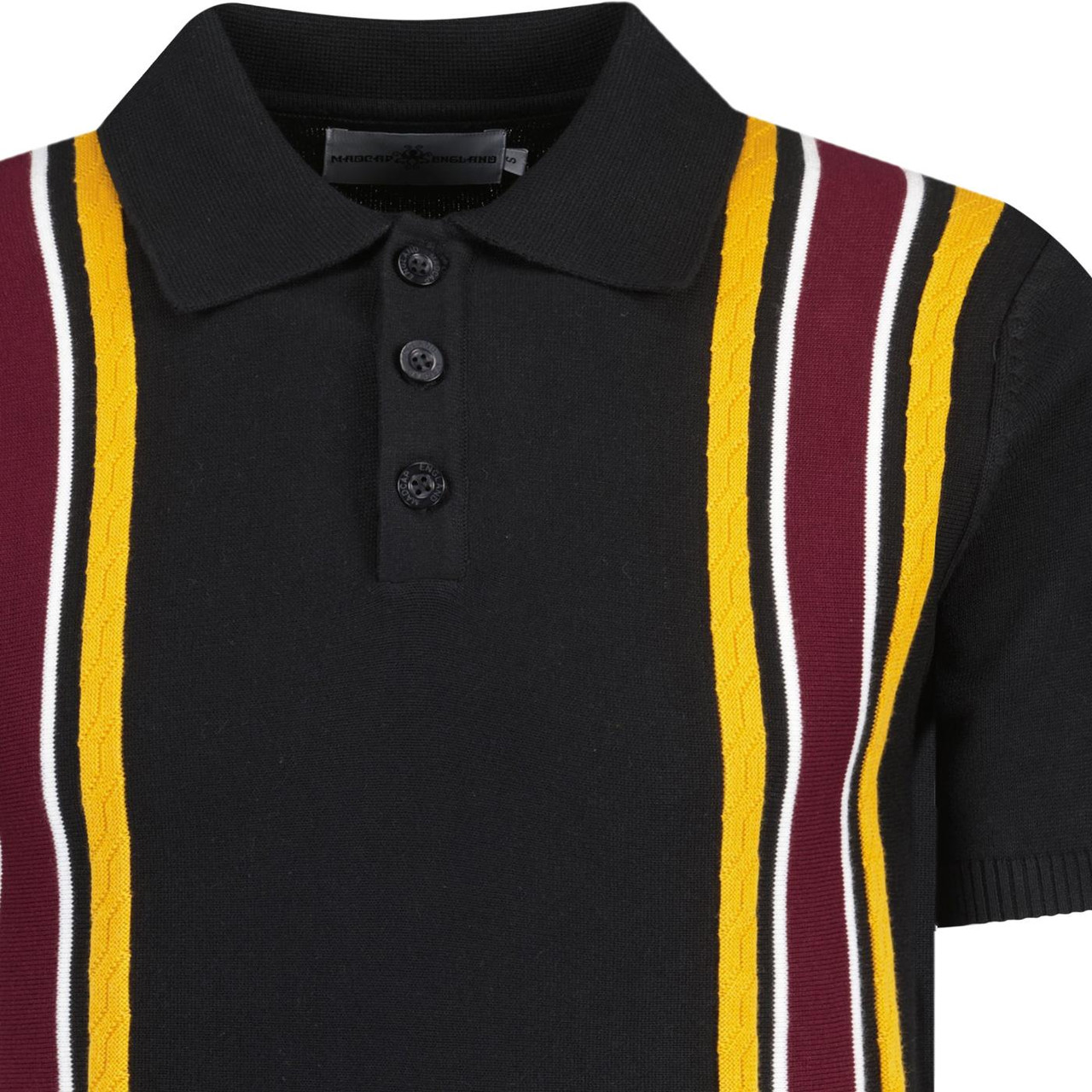 Victor Madcap England Mod Cable Stripe Knit Polo B