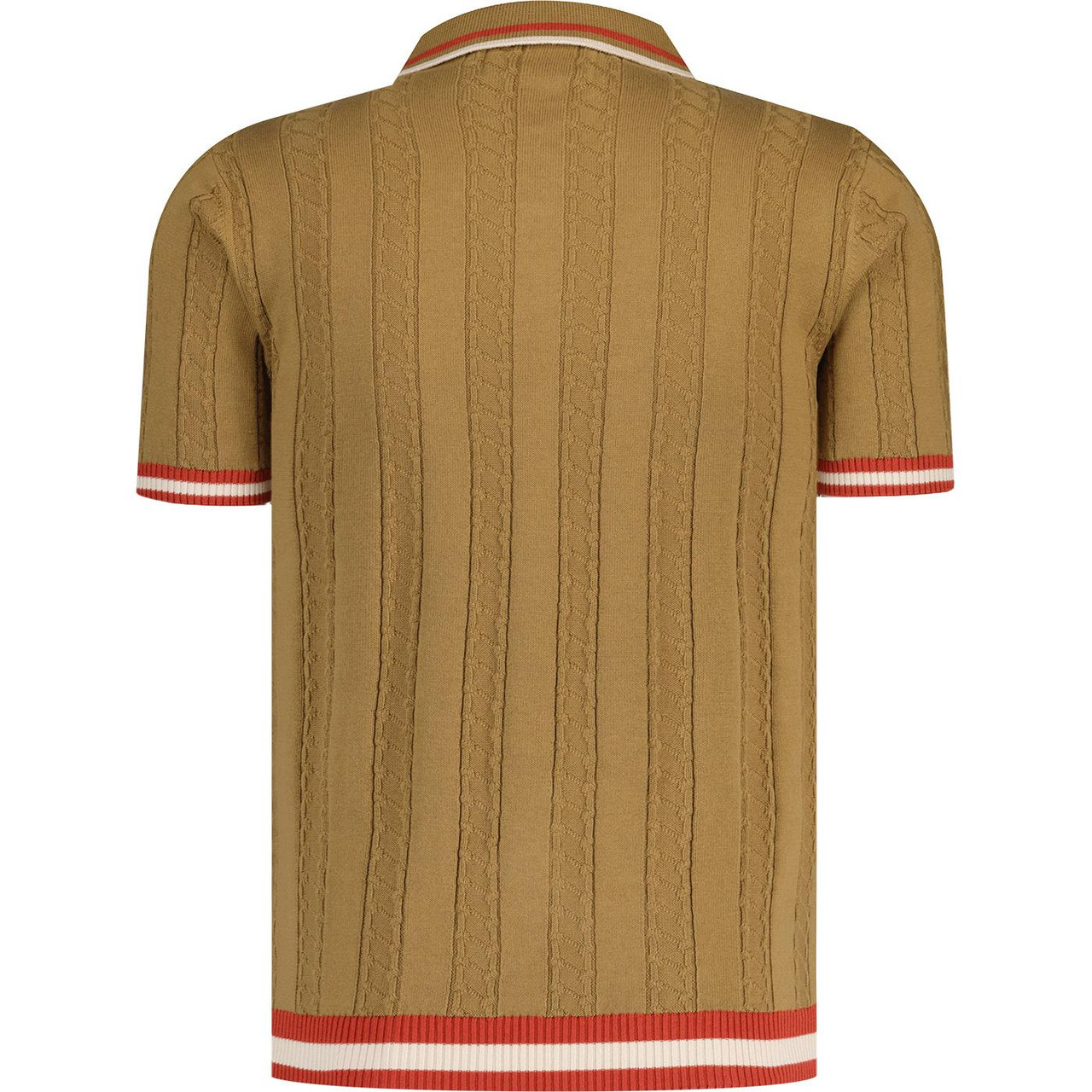 Ravello Madcap England Retro Cable Knit Polo FL