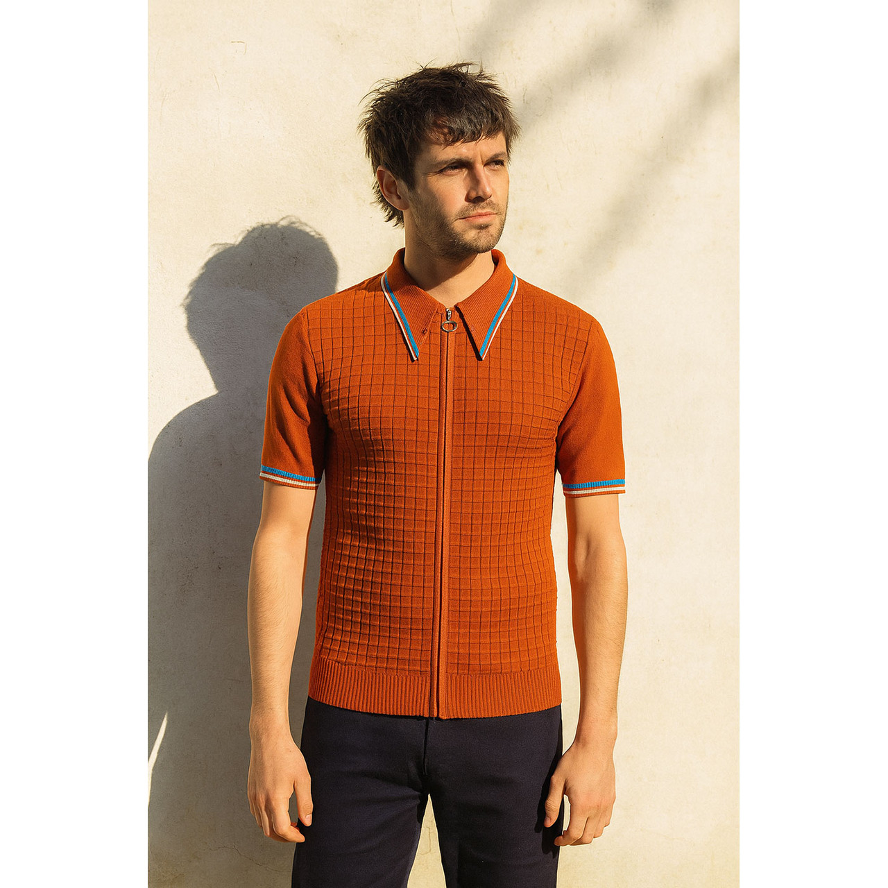 Cannon Madcap England Check Big Collar Knit Polo C