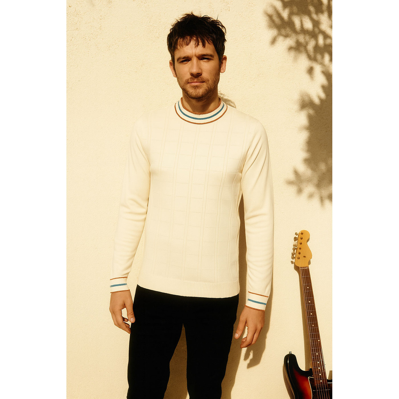 Moore Madcap Pointelle Knit L/S Turtleneck (Birch)
