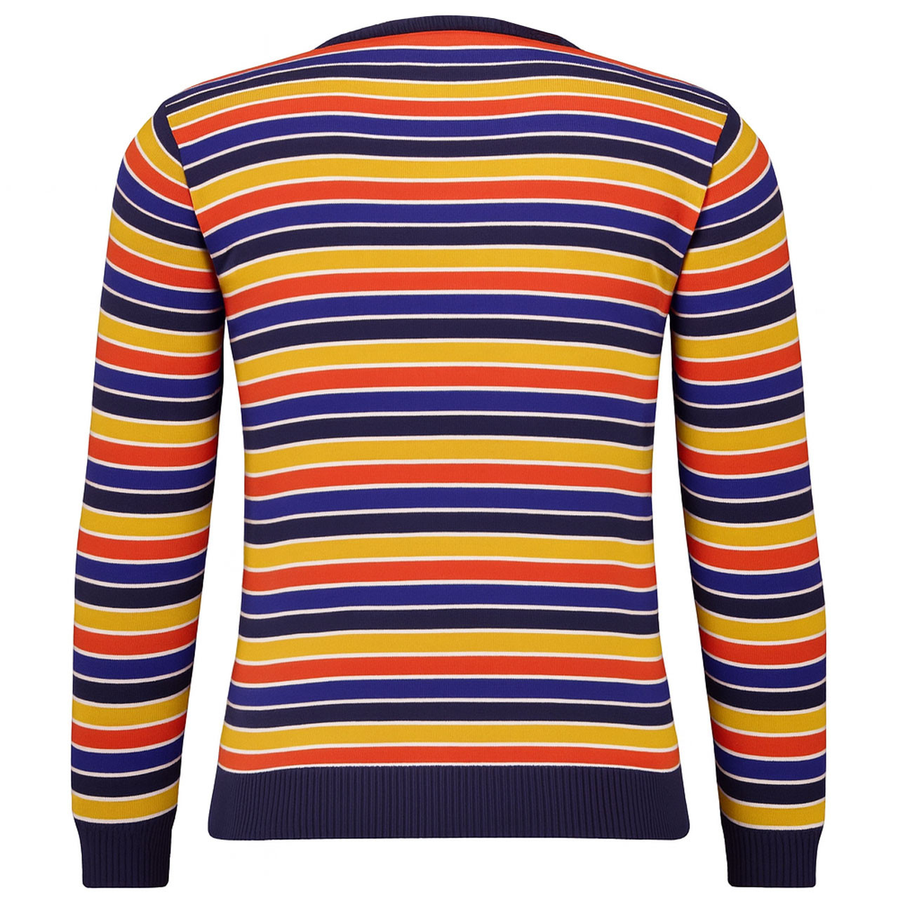 Sundown Madcap England Men's Retro 1990s Rainbow Stripe Jumper