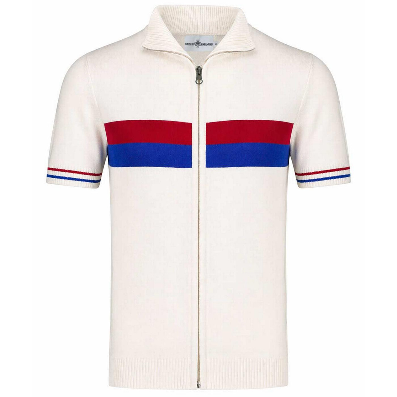 Madcap England Sanremo Men's Mod Zip Through Knit Cycling Top in