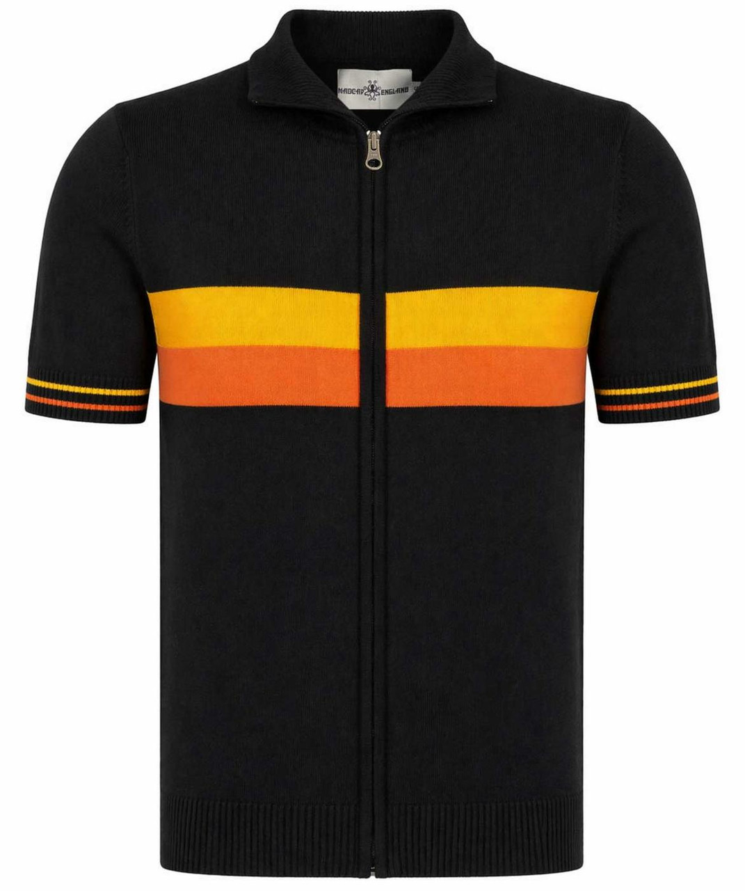 Madcap England Sanremo Men's Mod Stripe Zip Through Knitted