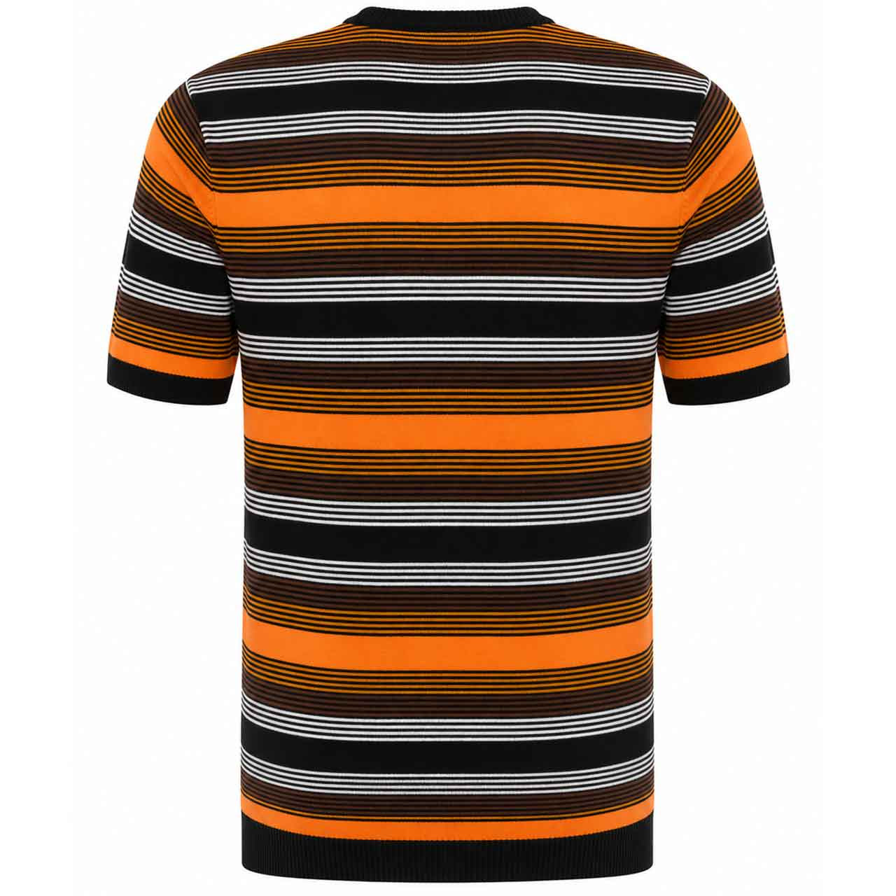 Capitol Retro Mod Stripe Knitted Men's T-shirt - Black