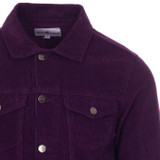 Madcap England Woburn Mod Cord Western Trucker jacket in Imperial Purple