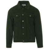 Madcap England Woburn Retro Mod Cord Western Trucker jacket in Deep Forest