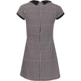 madcap england womens dollierocker dogtooth pattern 60s mod dress black white