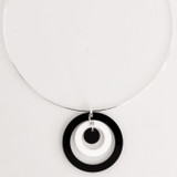 Ada Binks for Madcap England 60s Mod Concentric Circles Choker Necklace in Black