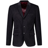 Serge 1960s Mod 3 Button Velvet Pinstripe Blazer Jacket