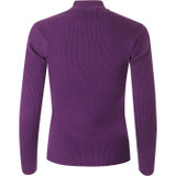 madcap england womens ribbed knit turtleneck long sleeve slim fit top imperial purple	