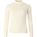 madcap england womens ribbed knit turtleneck long sleeve slim fit top winter white