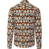 madcap england mens trip teardrops bold pattern long sleeve shirt brown teal