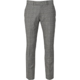 madcap england mens velvet collar pow check suit trousers grey