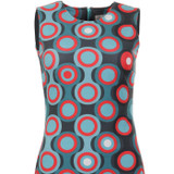 Madcap England 1960s Mod Target Pop Art Pattern Dress in Blue