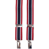 Madcap England Retro Mod Skinny Stripe Braces in Red Madcap England Retro Mod Skinny Stripe Braces in Red