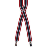 Madcap England Men's Retro Mod Skinny Stripe Braces in Red