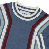 Madcap England Modernista 60s Mod Stripe Knit T-shirt in Orion Blue