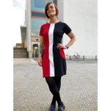 Madcap England Taste Of Honey 1960s Mod Circle Pocket Mini Dress in Black/White/Red