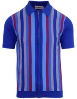 madcap england capitol mod stripe zip polo blue