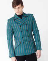 madcap england double breasted 60s mod blazer teal