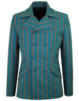 madcap england double breasted 60s mod blazer teal