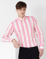 トップス poppy CANDY PUFF STRIPE SHIRT (PINK) POPPY CANDY PUFF STRIPE SHIRT (PINK) - メルカリ
