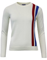 madcap england womens 60s mod racing jumper white