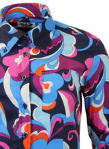 MADCAP ENGLAND ROCKET PAISLEY CLOUDS RETRO SHIRT