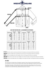 Size guide for Madcap England Woburn Mod Cord Western Jacket in Black MC512