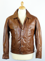 MADCAP ENGLAND RETRO 70s LEATHER FLIGHT JACKET