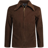 madcap england mens dagger collar ring zip through cord overshirt cocoa brown madcap england mens dagger collar ring zip through cord overshirt cocoa brown