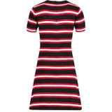 Madcap England Retro 1960s Mod Knitted Stripe Dress in Black