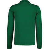 madcap england mens brando plain fine knit long sleeve polo top green