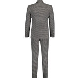 Madcap England Dylan 60s Mod Dogtooth Brushed Wool Blend Suit with Slim Trousers in Atmosphere