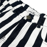 Madcap England Roller Coaster Mod Striped Slim Jeans in Black and White MC1072