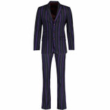 Madcap England Offbeat Boating Stripe Mod Suit in Purple Mix MC1012