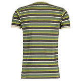 Madcap England Dekker Retro Multi Stripe Ringer T-shirt in Jetset MC1044