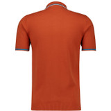 Back picture of the Cannon Madcap England Retro Big Collar Zip Through Knitted Shirt in Cinnamon Stick Back picture of the Cannon Madcap England Retro Big Collar Zip Through Knitted Shirt in Cinnamon Stick