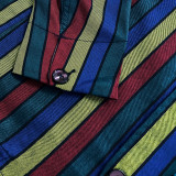 Hendrix Stripe 60s Psychedelic Military Tunic Jacket with Epaulets - Cuff Detail