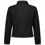 Madcap England Woburn Hopsack Men's 1960s Mod Western Trucker Jacket in Black - Back View