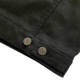 Madcap England Woburn Hopsack Men's 1960s Mod Western Trucker Jacket in Black - Side Tabs