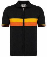 Madcap England Sanremo Men's Mod Stripe Zip Through Knitted
