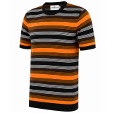 Capitol Retro Mod Stripe Knitted Men's T-shirt - Black