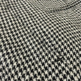 Madcap England Dylan 1960s Mod Brushed Dogtooth Slim Leg Trousers in Atmosphere Grey - Fabric Detail